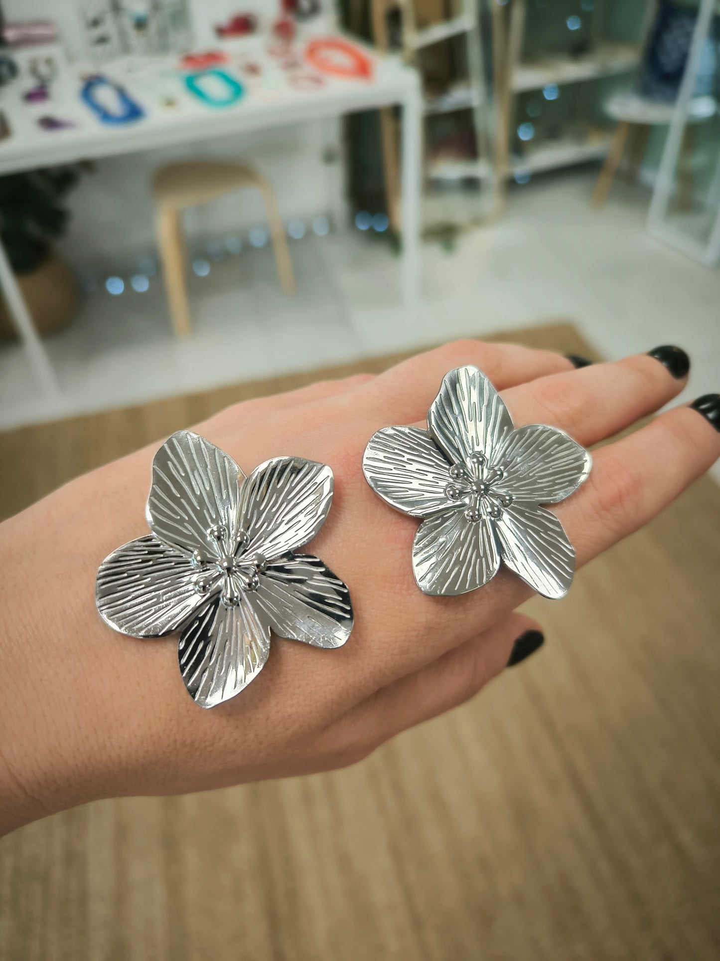 ORCHIDS Stainless steel earrings