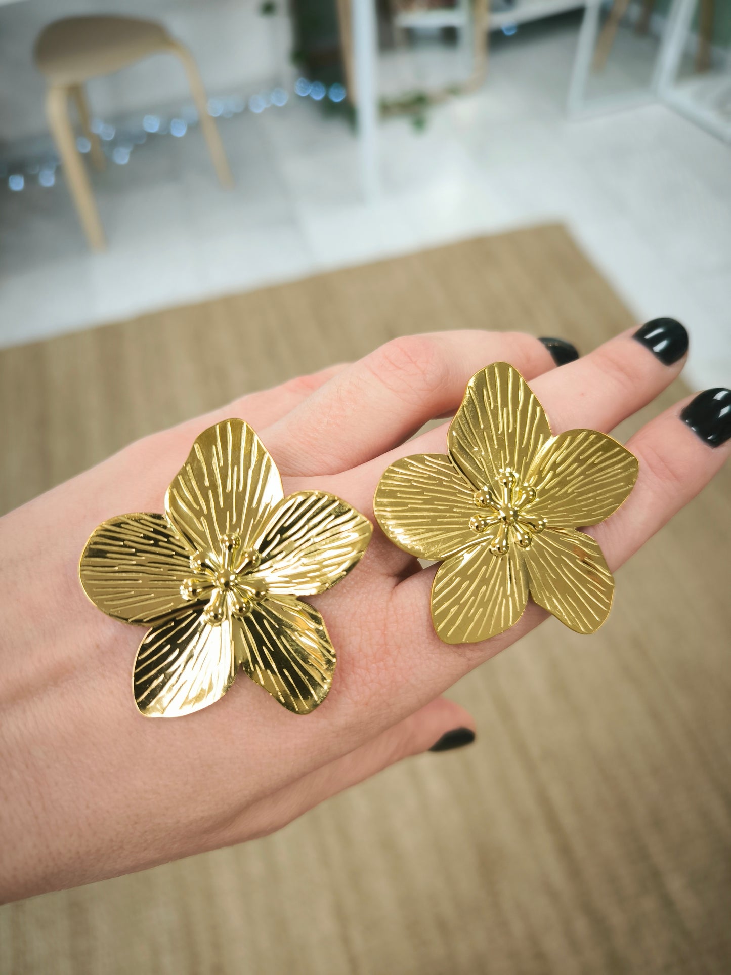 ORCHIDS Stainless steel earrings