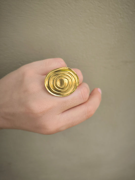 SPIRAL Stainless steel ring