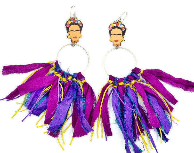 FRIDA silk earrings