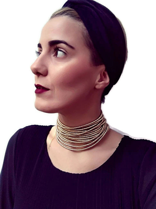 NDEBELE wrap necklace gold