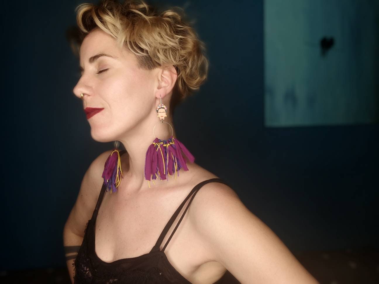 FRIDA silk earrings