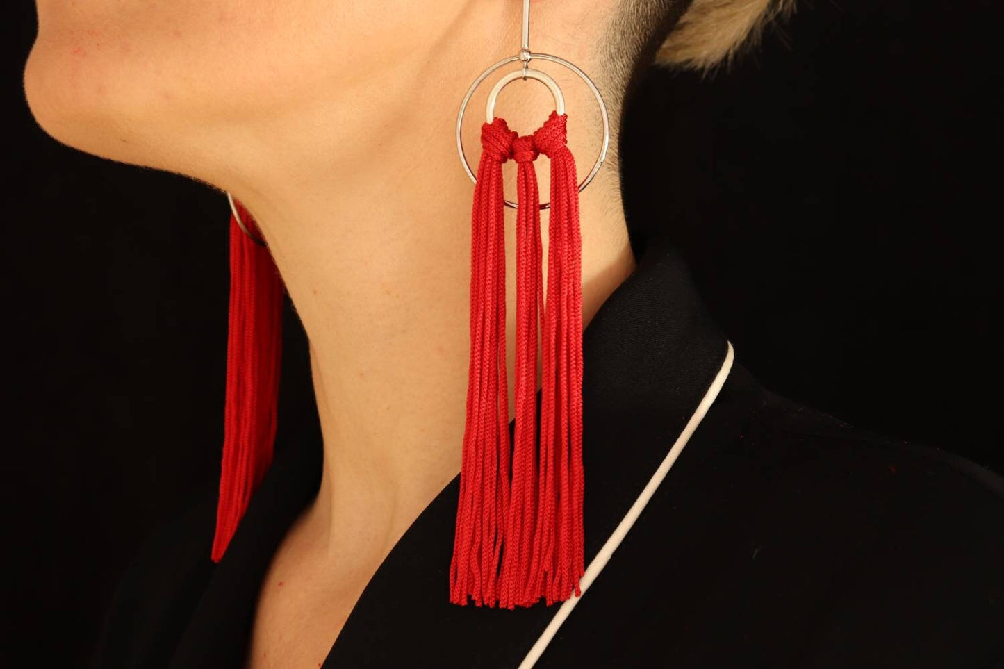 CHERRY PIE fringe earrings