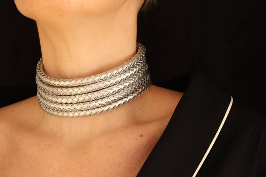 PHENYO Silver Choker