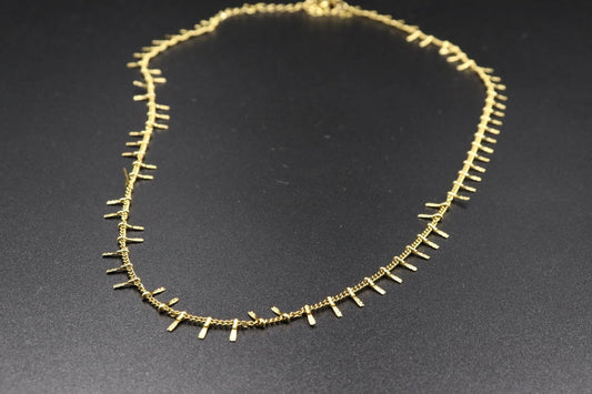 SPIKEY stainless-steel chain, gold plated 24k