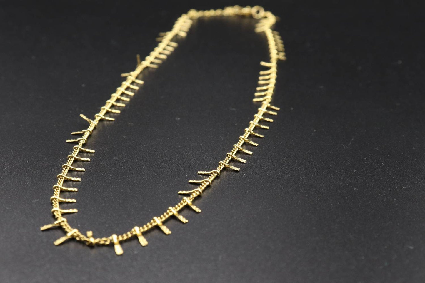 SPIKEY stainless-steel chain, gold plated 24k