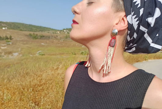 METAMORPHOSIS silk cocoon earrings