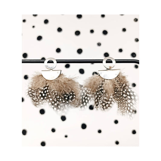 LATTE feather earrings